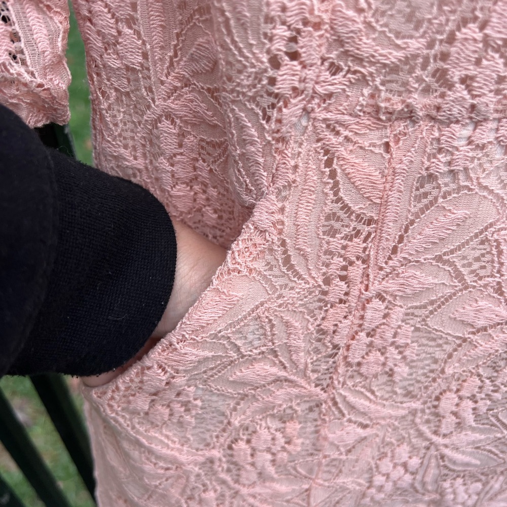 ANTHROPOLOGIE Maeve Women's Dress Lefkara Pink Blush Women’s Medium - Picture 4 of 12